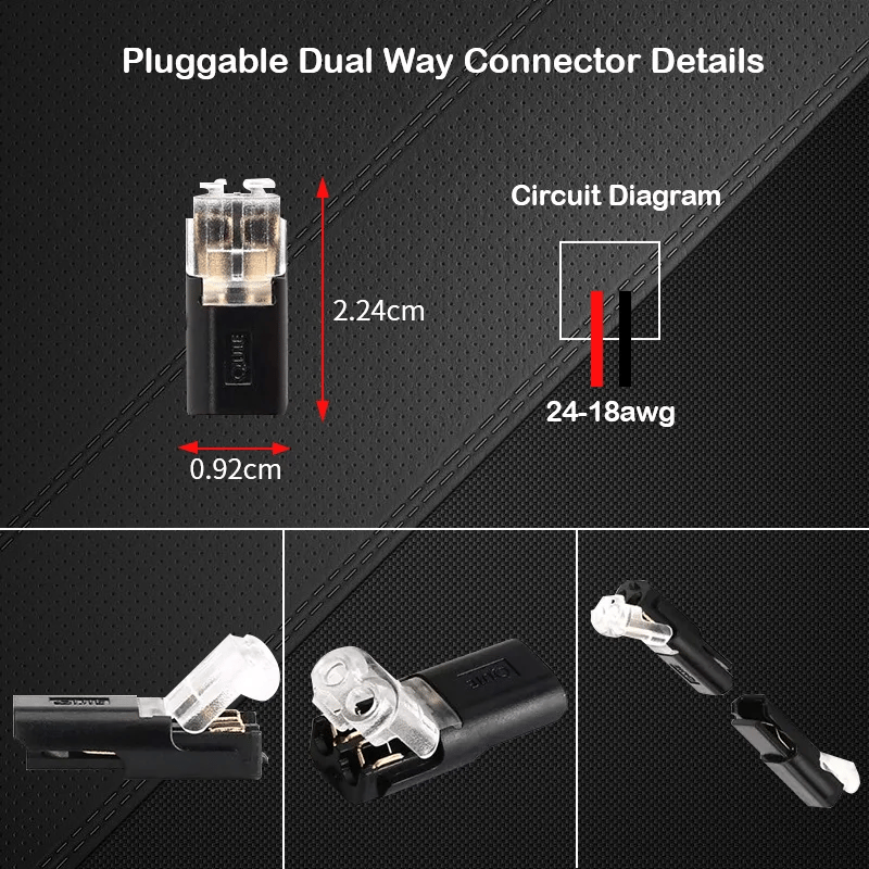 2024Double-wire Plug-in Connector With Locking Buckle(The more you buy, the more discounts you get)